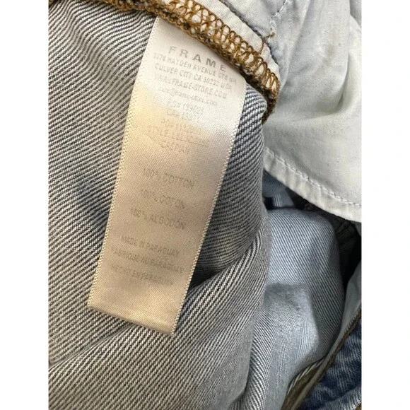 FRAME Le Slouch Caspian Graffati Scribble Print Boyfriend Jeans Size 28 Button - Picture 8 of 9